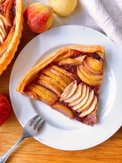 Hình của món 💚 Bánh Tart Táo & Đào Lông.