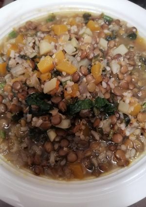 Una foto de Lentejas con verduras