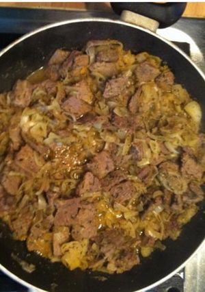 Une photo de Bœuf au curry et échalotes