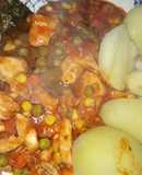 Pollo a salsa
