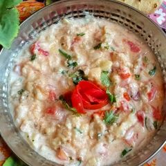 A picture of Dahi Wala baingan (baingan ka bhurta).