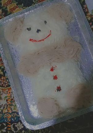 عکسی از دستور تزیین پشمک شب یلدا
