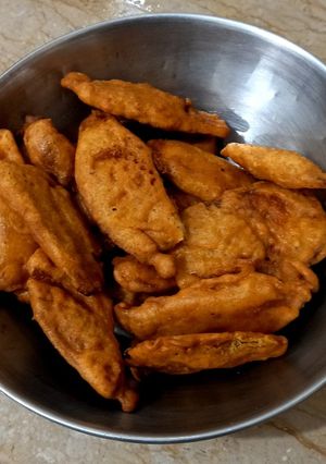 A picture of Bengan k pakoray 🍆🍆.