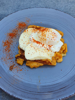 Une photo de Gaufre patate douce