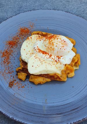 Une photo de Gaufre patate douce
