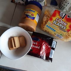 Peanut butter and chocolate crackers A picture of Peanut butter and chocolate crackers.