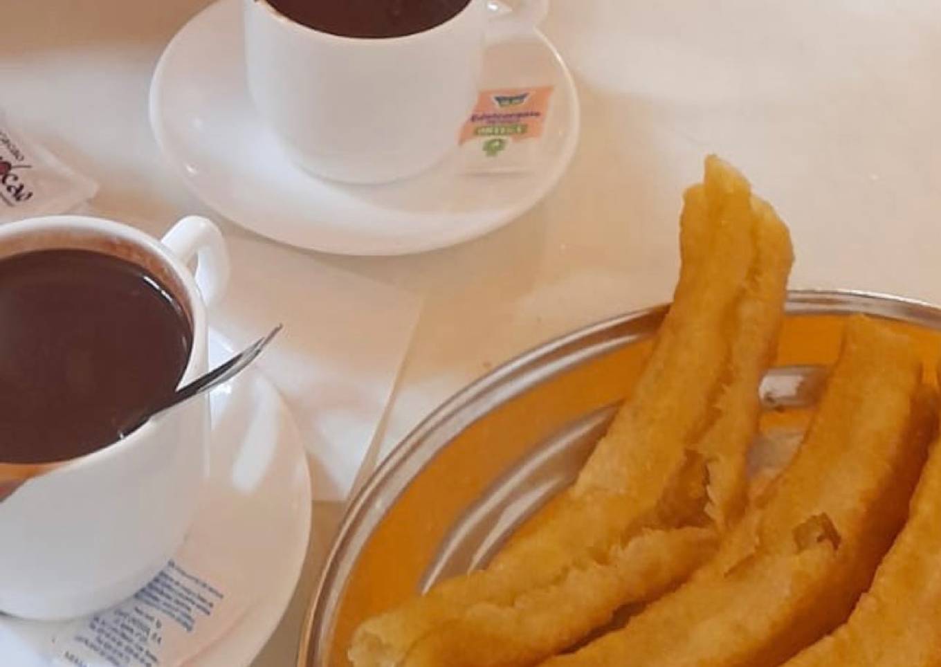 Porras con chocolate