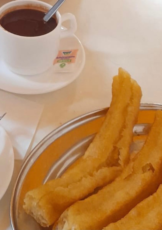 Una foto de Porras con chocolate
