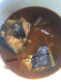 A picture of Catfish peppersoup.