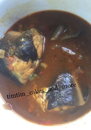 A picture of Catfish peppersoup.