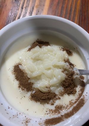 Una foto de Arroz con leche condensada
