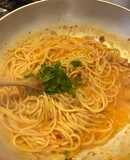 Spaghetti in padella 58 capriccio di pesce (Calabria) e tonno