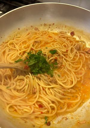 Foto di Spaghetti in padella 58 capriccio di pesce (Calabria) e tonno