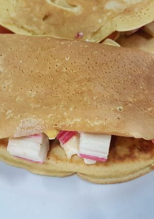 Una foto de Brunch de domingo! Kanikama y queso
