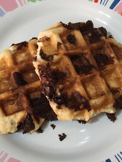 Una foto de Waffles con chocolate