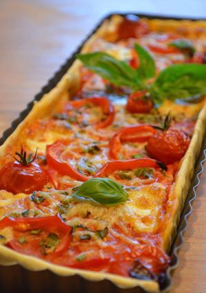 Une photo de Tarte tomates poivrons