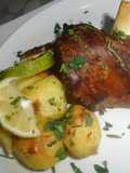 Gigot d'agneau au four et pomme de terre citronnées, GREMOLATA
