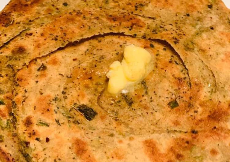 Dried Mint Lachha Paratha