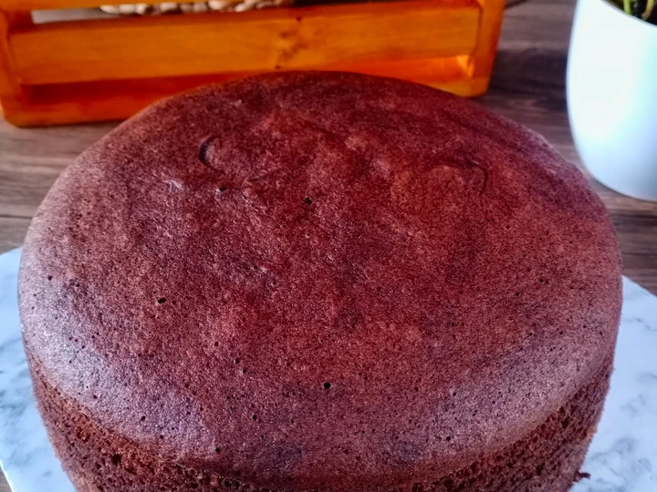 Cara Gampang Membuat Resep  Bolu coklat kukus / base cake ultah uk 18 yang Enak, Sempurna