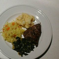 A picture of Liver and veggies.