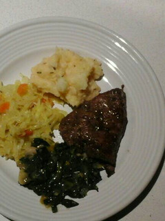 A picture of Liver and veggies.