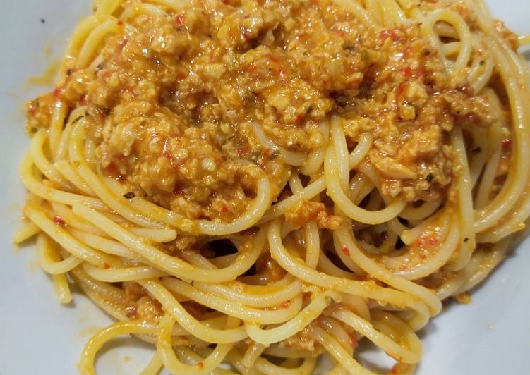 Resep Vegan Spagethi Bolognise With Homemade Sauce, Enak
