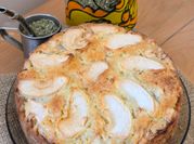 Una foto de torta de manzanas