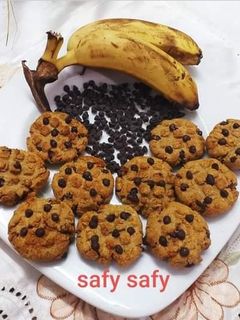 صورة لوصفة كوكيز الشوفان والموز(للدايت)
