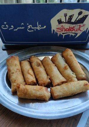 صورة لوصفة حشوة سبرينج رولز من بواقي صدور الرومي