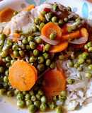 Pollo arvejado a la chilena