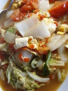 Foto resep Tumis sawi putih dan telur saus tiram