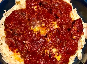 Une photo de Effilochée de boeuf à la tomate
