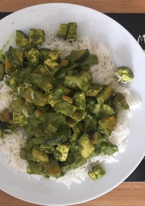 Spenótos tofu recept fotója