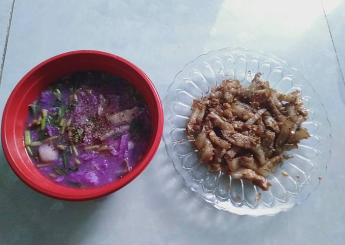 Cách Làm Món Ba rọi ram tiêu cháy tỏi với canh khoai mỡ của Thiên Bảo ...