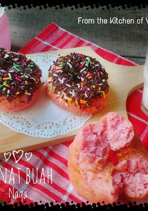 Foto resep Donat Buah Naga