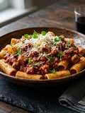 🍝 Falsa Boloñesa de Lomo con Rigatoni Proteico (Bomba de Macros Rápida)