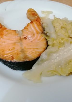 Foto di Salmone in friggitrice ad aria