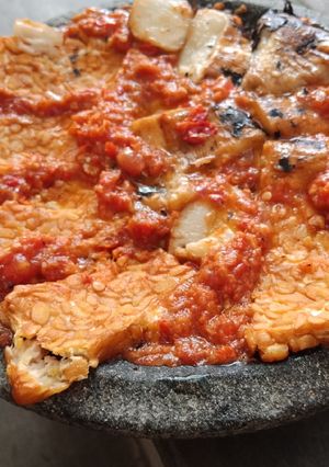Foto resep Sambel Penyet Terong Bakar dan Tempe