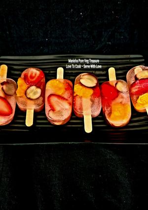 A picture of Lemon Shikanji Mix Fruits Ice Candy Popsicles.