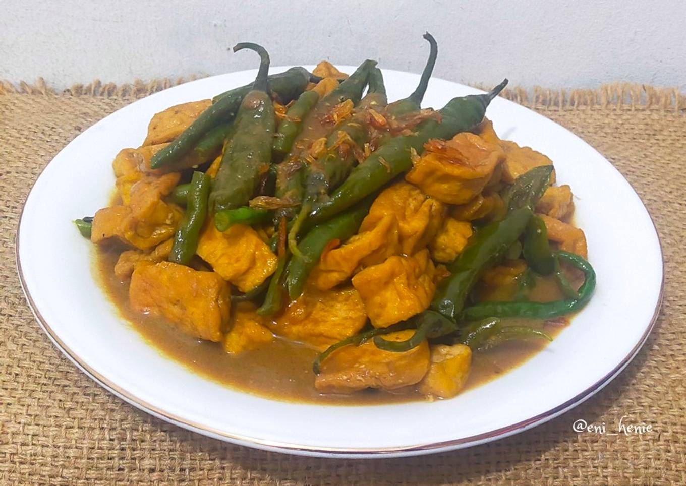 Ase Tahu Cabe Hijau Buncis ala Heni