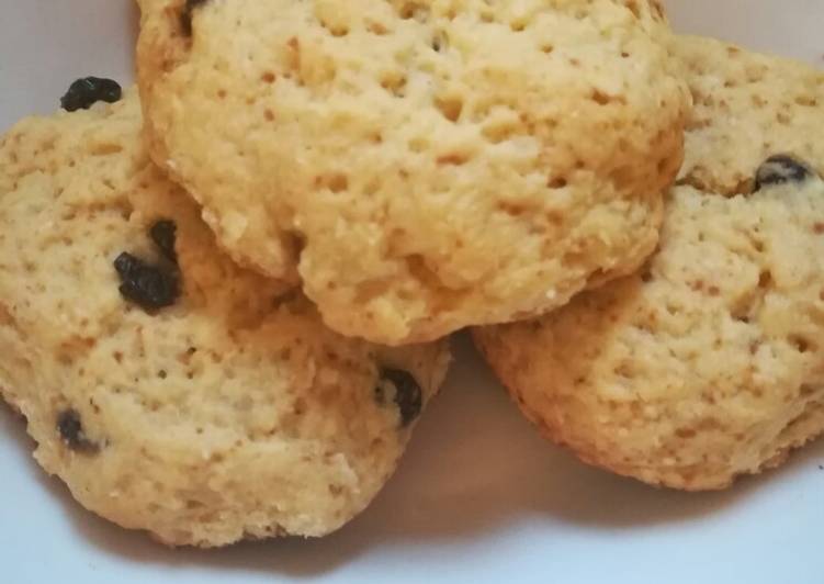 Recipe of Homemade Coconut &amp; currants cookies