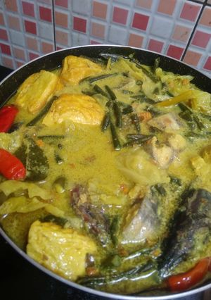 Foto resep Gulai Tongkol Tahu Kol Kacang Panjang