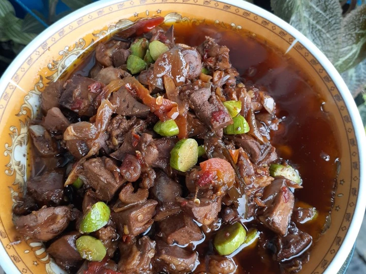 Easy Steps Prepare Recipes Sambel goreng hati ayam pake pete the So Delicious Really Delicious.