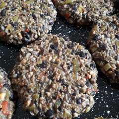 Una foto de Hamburguesas de porotos negros