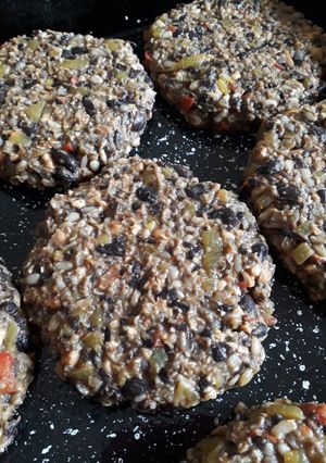 Una foto de Hamburguesas de porotos negros