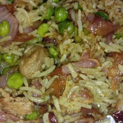 A picture of Leftover Tadka pulao.
