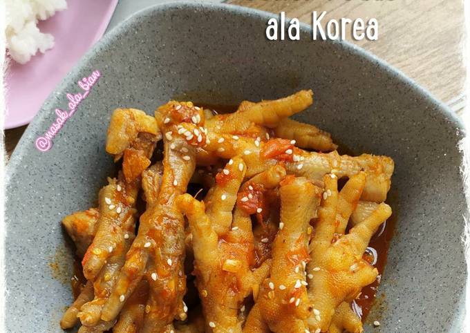 Resep Maeun Dakbal Ceker Pedas Ala Korea Oleh Avec Bian Cookpad