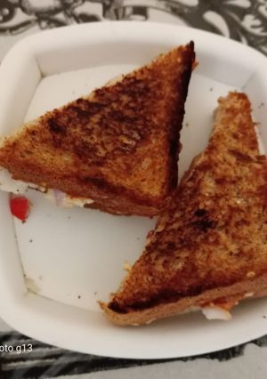 A picture of Millet bread sandwich.