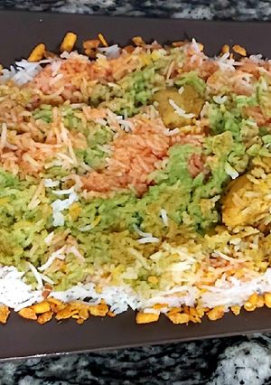 A picture of Rainbow pulav.