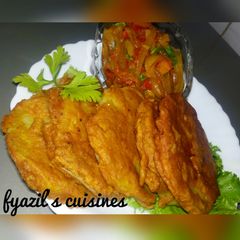 Yadda zakiyi yam pakora A picture of Yadda zakiyi yam pakora.